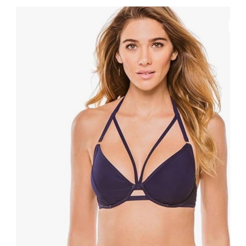 Miss Mandalay UK 32E bikini top strappy EUC - Picture 3 of 14